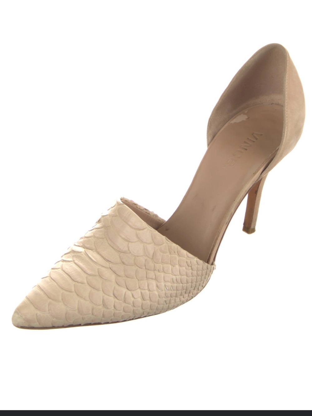 Vince Claire Python D’ Orsay Pumps-neutral